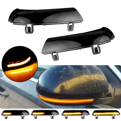 2x LED Dynamic Turn Signal Light For VW Passat B6 GOLF 5 Jetta MK5 Passat B5.5 GTI V Sharan Flowing