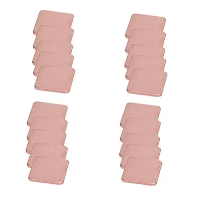 20 pcs 15mmx15mm 0.3mm to 2mm Thick Heatsink Copper Shim Thermal Pads for Laptop IC Chipset GPU CPU