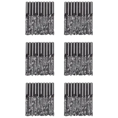 60Pcs Cnc Router Bits 3.175 X 22Mm Single Flute Spiral Carbide Cnc Router Bits Milling Cutter