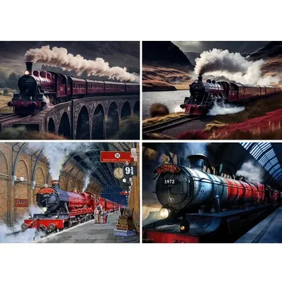 Steam Railway Diamond Painting Harris Express Train Poster for Children's Kid Room DIY Decor Mosaic