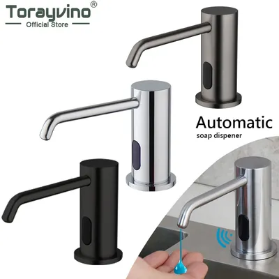 Torayvino Automatic Liquid Soap Dispenser Sensor Solid Brass 500 ML Hand Sanitizer Smart Detergent