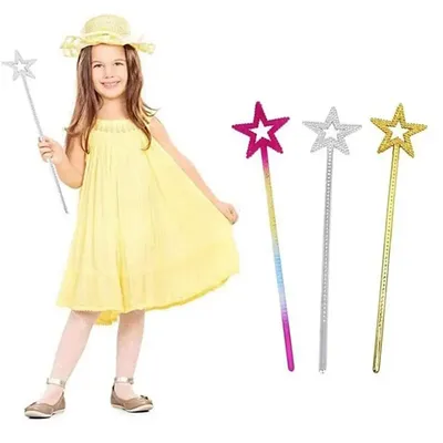 1pc Cute Dreamlike Five Pointed Star Fairy Wand Kids Stick Girl Birthday Gift Party Princess Cosplay