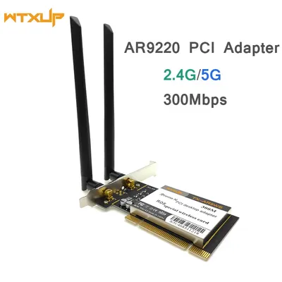 Atheros AR9220 802.11a/b/g/n 2.4GHz/5GHz 300Mbps Desktop PCI WiFi Adapter Wireless Network card for