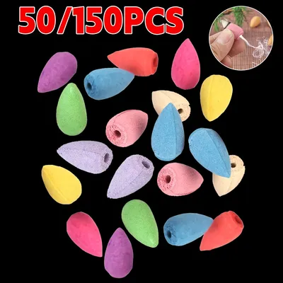 200-50PCS Mixed Incense Cones Waterfall Smoke Backflow Natural Sandalwood Granules Anxiety Relief