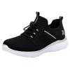 Slip-On Sneaker RIEKER SPORT, Damen, Gr. 39, schwarz, Textil, Lederimitat, unifarben, sportlich, Schuhe Sneaker, Schlupfschuh, Halbschuh, Freizeitsneaker mit Anziehlaschen