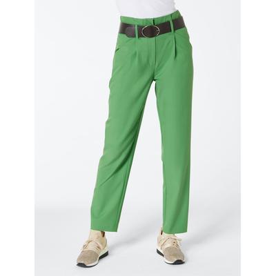 Bundfaltenhose CREATION L, Damen, Gr. 40, Normalgrößen, grün (apfel), 63% Lyocell, 37% Polyester, unifarben, lang, Hosen Image