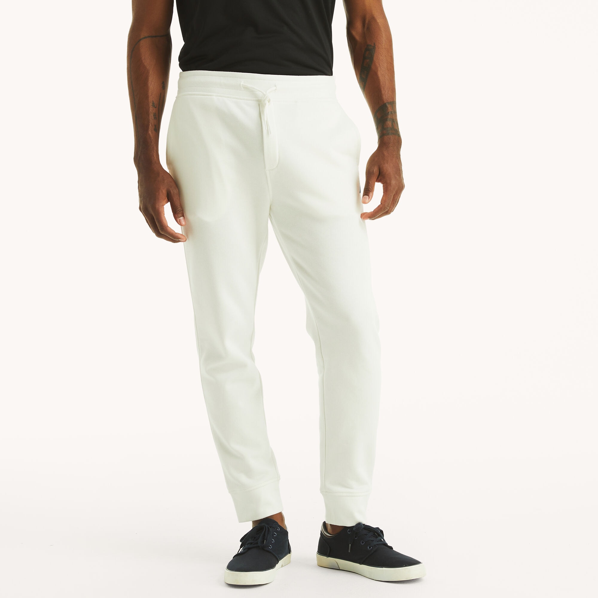 Nautica Men's Fleece Jogger 134 (Sail White), M