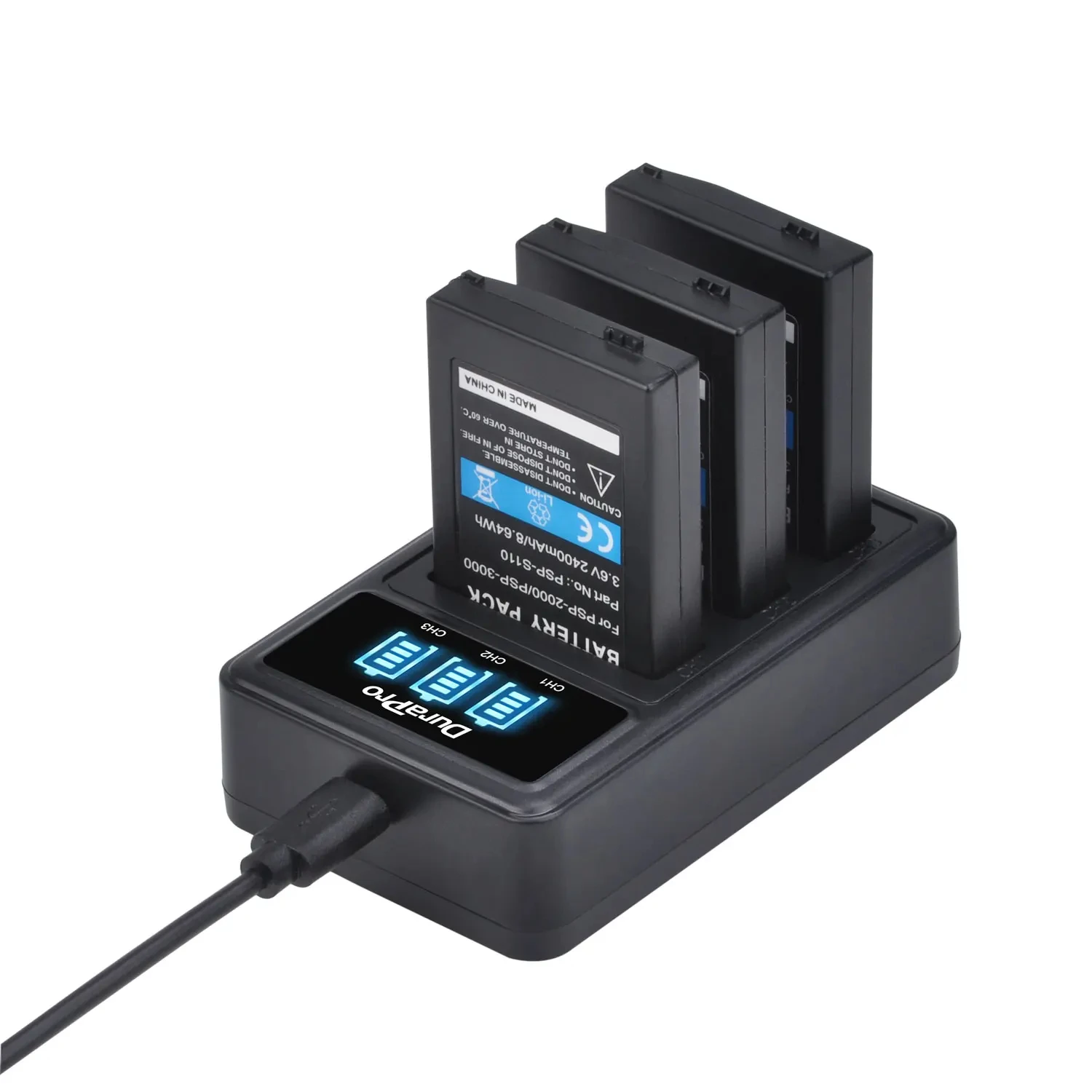 PSP 3000 3001 3004 Bateria PSP-2000 Battery + Charger for Sony PSP2000 PSP3000 Gamepad PlayStation Portable Controller