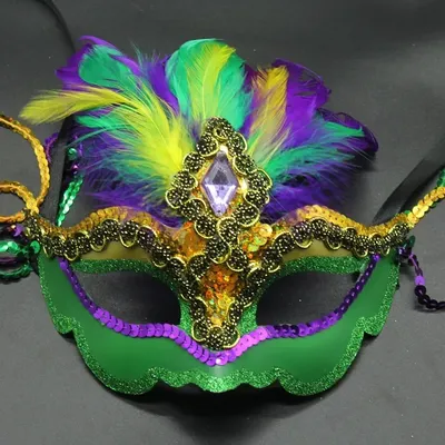 Fuchs farbige Maske Halloween Maske Feder Dame Pfau Prinzessin Feder Karneval Image