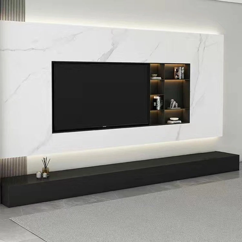 Wohnzimmer Einzigartige TV-Ständer Kamin Monitorschränke Luxuriöse moderne Kommoden TV-Tisch Display Muebles Eingangshalle Möbel Image