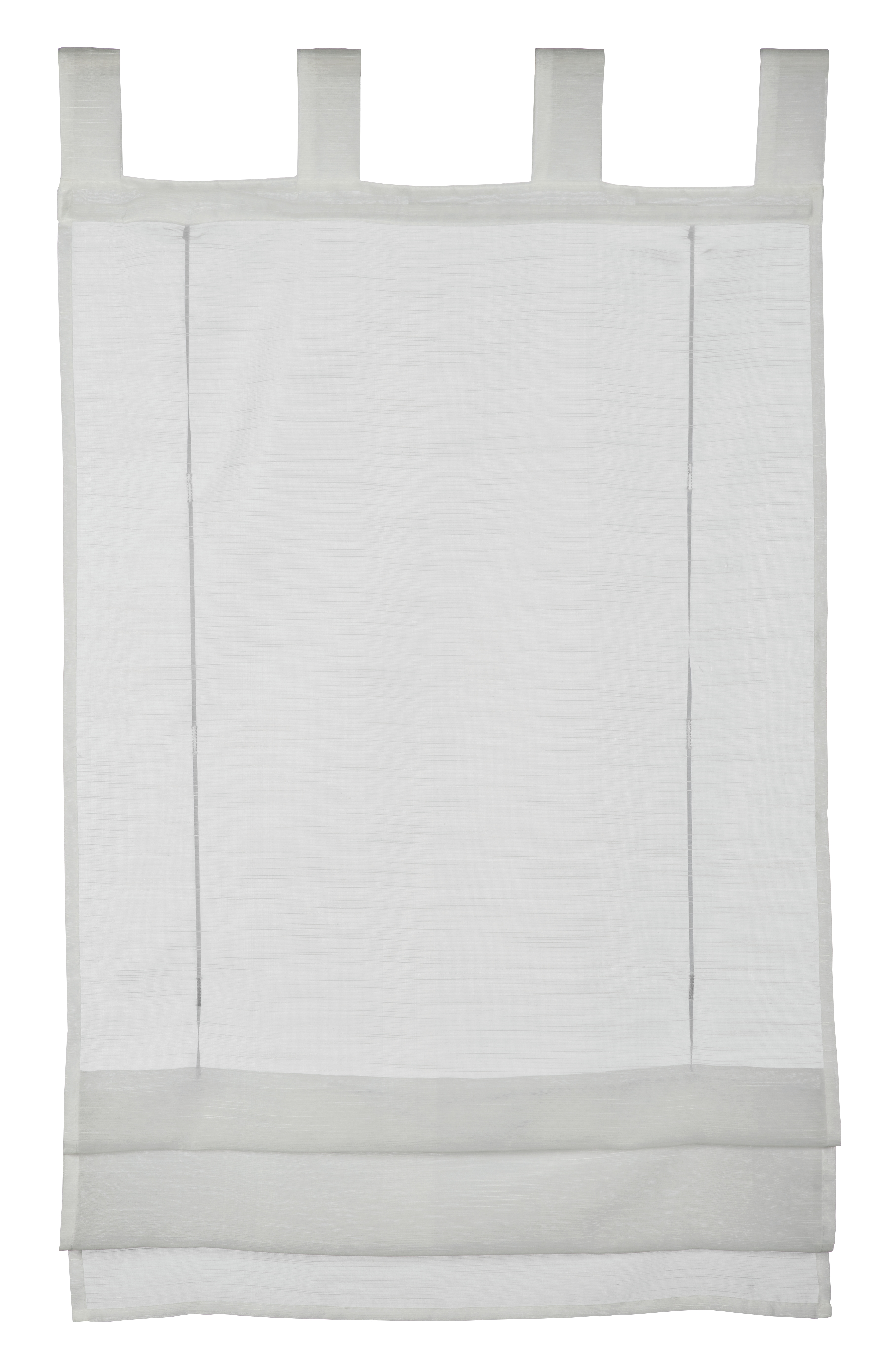 Raffrollo GARDINIA "Voile Schlaufen", weiß, B:70cm H:140cm, Obermaterial: 100% Polyester, Raffrollos, mit Satinbänder Image