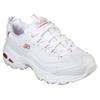 Sneaker SKECHERS "D´Lites-Fresh Start", Damen, Gr. 37, weiß (weiß, rosegoldfarben), Leder, Textil, Synthetik, sportlich, Schuhe Sneaker, Freizeitschuh, Halbschuh, Schnürschuh mit Bio-Dri-Ausstattung