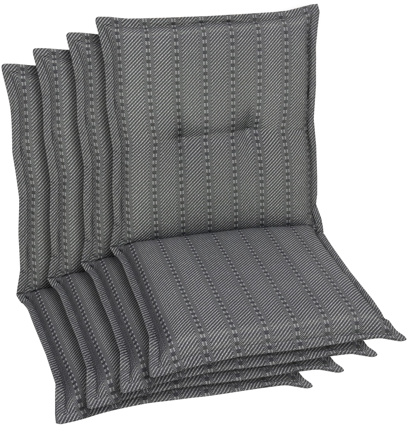 Sitzauflage GO-DE, grau (anthrazit), B:50cm H:7cm T:100cm, Baumwolle, Polyester, Polyurethan, Polsterauflagen, Maße ca.: 50 cm x 100 cm x 7 cm