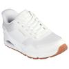 Slip-On Sneaker SKECHERS "UNO-SIMPLIFIED SLIP-IN", Damen, Gr. 40, weiß, Textil, Lederimitat, sportlich, Schuhe Sneaker, Keilsneaker, Slipper mit integrierter Slip-Ins Technologie