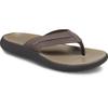 Zehentrenner CROCS "Yukon Vista II Flip", Herren, Gr. 46, braun (espresso), Lederimitat, sportlich, Schuhe, Sandale, Sommerschuh mit Ziernaht