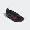 Fußballschuh ADIDAS PERFORMANCE "PREDATOR LEAGUE LACELESS FG/MG", Gr. 48, core schwarz, grau four, lucid rot, Synthetik, sportlich, Schuhe