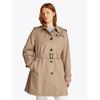 Trenchcoat TOMMY HILFIGER CURVE "CRV HERITAGE SB TRENCH", Damen, Gr. 46, beige, Web, Obermaterial: 100% Baumwolle, unifarben, casual, tailliert knielang, Langarm mit Riegel,mit Knopf abgerundeter Saum, Mäntel, in Großen Größen, Logostickerei am...