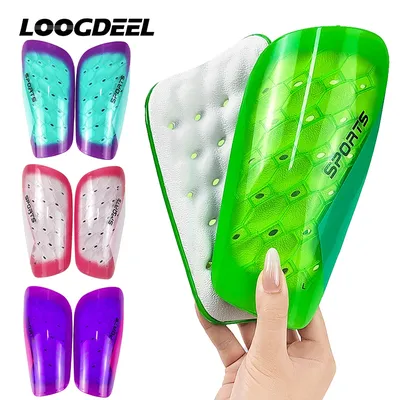 Loogdeel 1Pair Soccer Calf Protection Board Legging Shin Pads Children's Football Sports Foot Leg Guards Adult Kids Shinguards