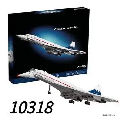 2025 New Airbus Concorde Building Kit Supersonic Airliner Space Shuttle 10318 Model Educational Toy