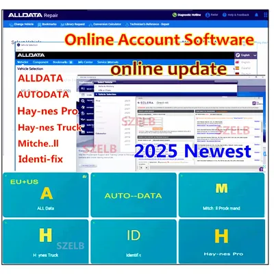 2025 Online Account for Alldata ,Auto-data,Mit..chell, hay-nes pro, Identi-fix, All Data Workshop