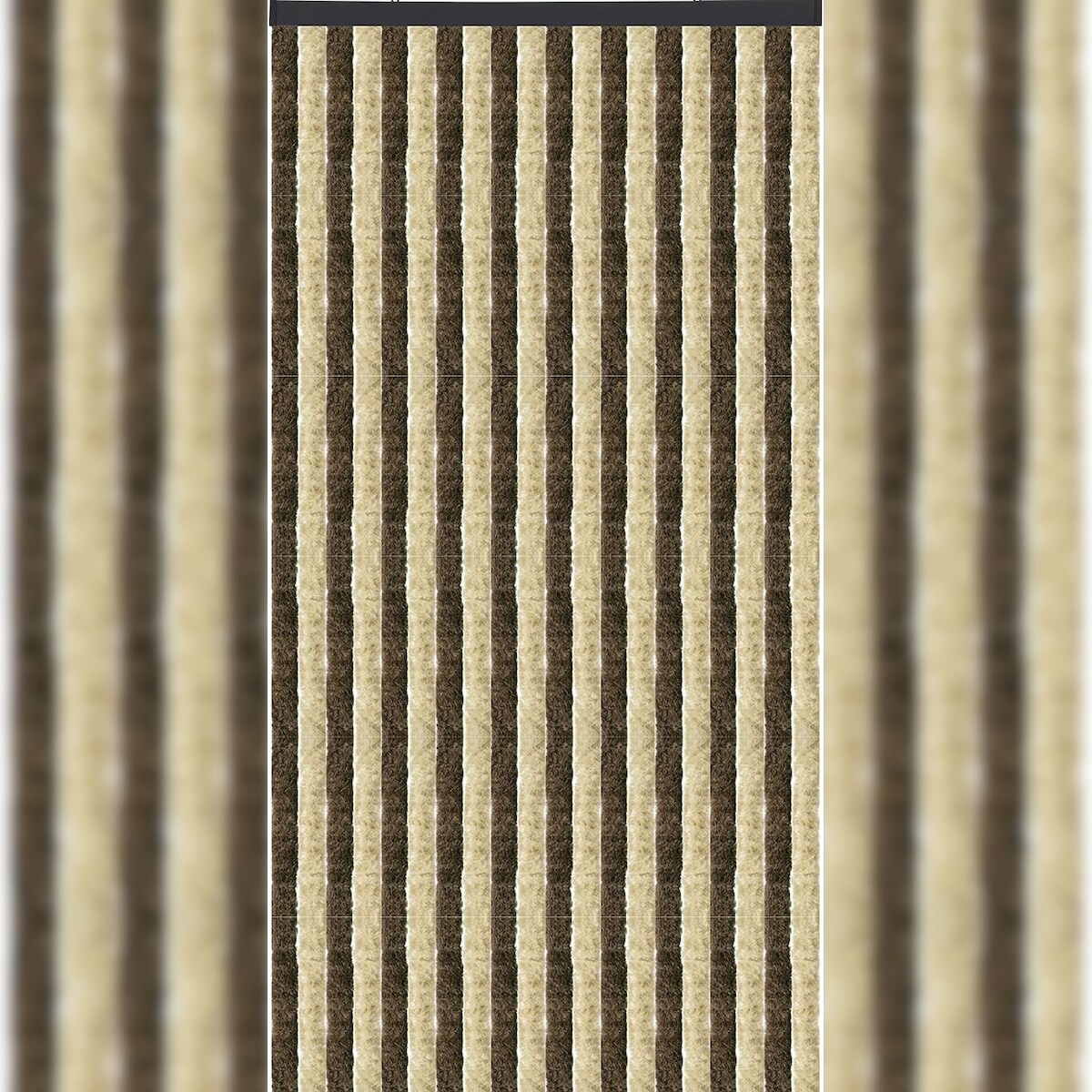 Arsvita Flauschvorhang 80x220 cm Unistreifen beige - braun Image
