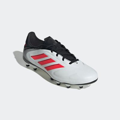Fußballschuh ADIDAS PERFORMANCE "COPA PURE 3 LEAGUE FG/MG", Gr. 44,5, weiß (cloud weiß, lucid rot, core schwarz), Synthetik, sportlich, Schuhe Image
