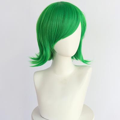 TEMU Anime Party Short Green Wig With Elastic Cap For 's Day Image