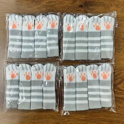 TEMU 16pcs Cat Claw Chair Leg Protectors For Hardwood Floors - Non-slip, Scratch & Noise Reducing Covers Image