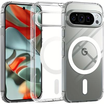 TEMU Magnetic Case For Google Pixel 9/pixel 9 Pro/pixel 9 Pro Xl 2024, Compatible With, Scratch-resistant Back, Anti-scratch Magnetic Phone Cover Image