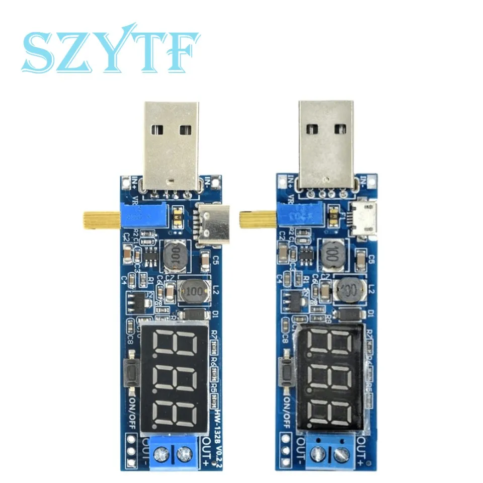 Boost Buck Konverter USB Step Up/Down Strom versorgungs modul DC-DC 5V bis 3,3 V / 12V einstellbar DC 1,2 V-24V Image
