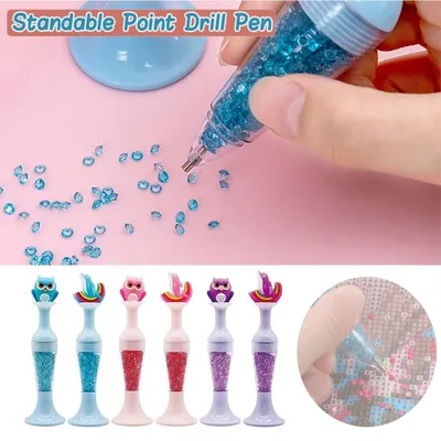 DIY 5D Diamond Painting Pen Standable Point Drill Pen Flower Pot Shape Point Drill Pen Art Crafts Handmade Gifts Point Drill Pen