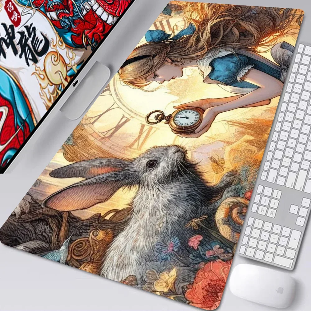 1pc Alice im Wunderland Fantasy Adventure Filme Boden matte Maus matte Schreibtisch matte mit Pad Gaming xxl Tastatur Pad Polsterung Image