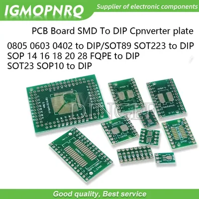 10PCS PCB Board Kit SMD Drehen Zu DIP Adapter Konverter Platte SOP MSOP SSOP TSSOP SOT23 8 10 14 16 Image