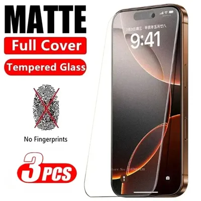 3PCS Forsted Gehärtetes Glas Für iPhone 16 15 14 13 12 11 Pro Max Matte Screen Protectors Für iPhone 16 Plus X XR XS Max Gläser