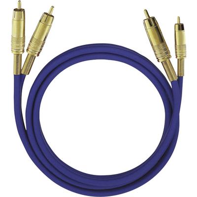 Cinch Audio Anschlusskabel [2x Cinch-Stecker - 2x Cinch-Stecker] 0.50 m Schwarz vergoldete Steckkont Image