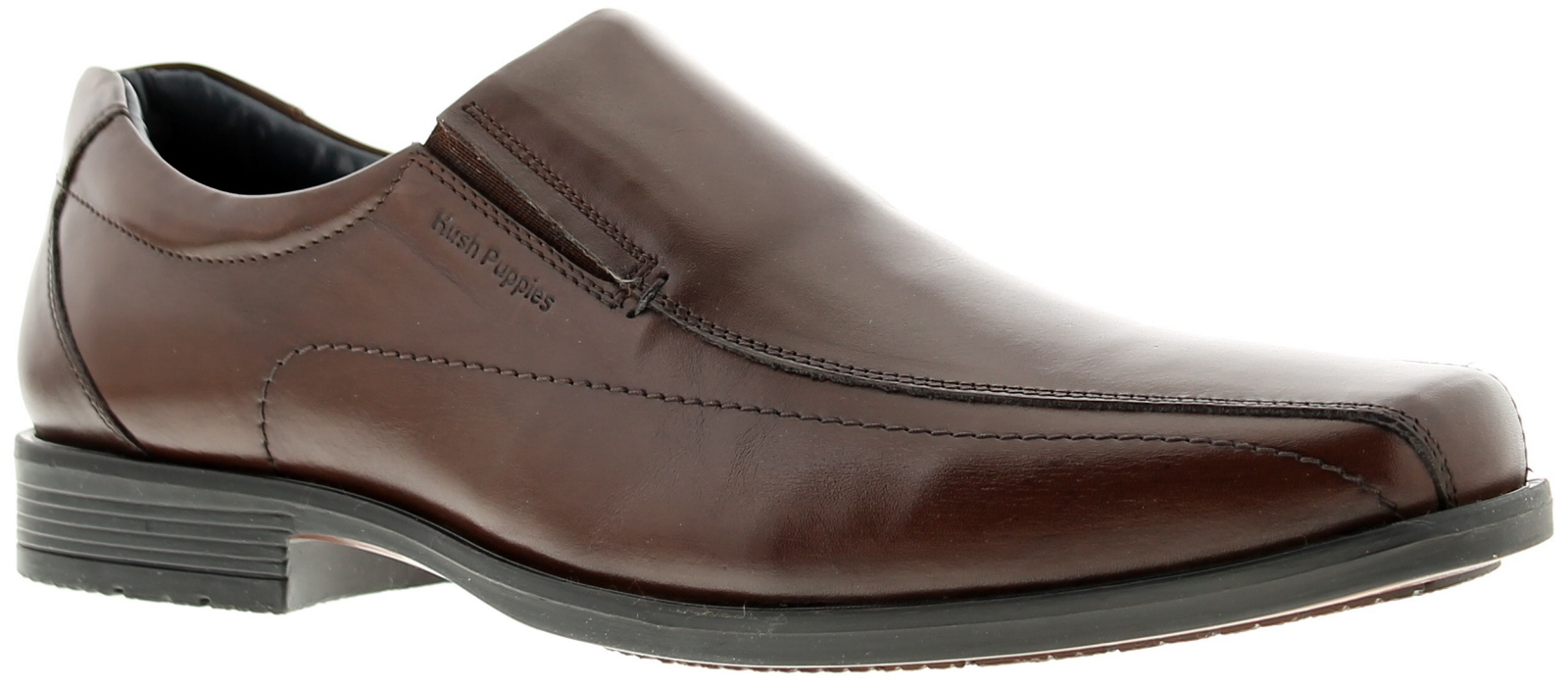Hush Puppies brody slip on Leder Herren Smart Schuhe braun