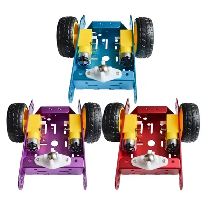 1 * 2WD Aluminium Auto Neue Bildung Spielzeug Roboter Intelligente Auto Legierung Chassis 2WD Smart