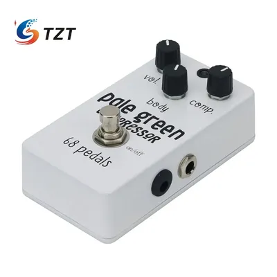 TZT 68pedals Pale Green Compressor Single Guitar Effects Pedal High Quality Musical Accessory