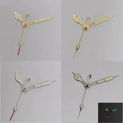NH35A Modified Watch Hands for NH35/ NH36/ 4R/ 7S Movement Silver/ Gold Filled with White/ Light