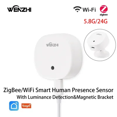 ZigBee/WiFi MmWave Human Presence Sensor Radar Movement Body Motion Detection With illuminance Tuya Smart Life Home Assistant