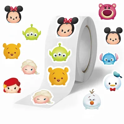 500pcs Disney Cute Tsum Tsum Stickers Roll Decoration DIY Laptop Phone Scrapbook Fridge Suitcase