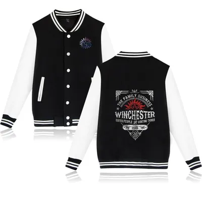 Supernatural Winchester Sam Dean Baseball Jacket Men Women Jacket Harajuku Baseball Jacket Boys