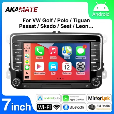 7inch Car Radio CarPlay Android Auto for Volkswagen VW Passat B6 B7 CC Tiguan Touran GOLF POLO