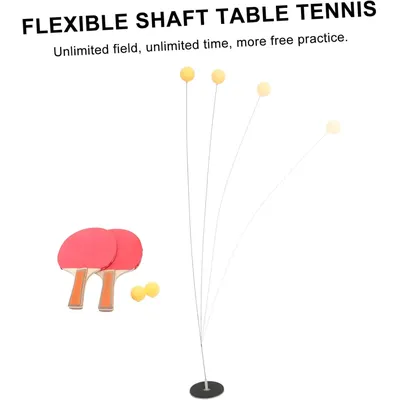 New metal base cat teaser stick elastic soft shaft table tennis trainer children's table tennis