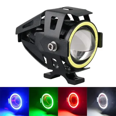Motorcycle Headlight Fog Lights Super Bright Abgle Eyes Additional Spotlights Universal Moto
