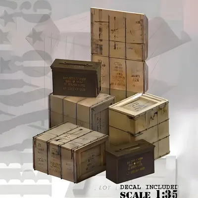1/35 Resin Supply Kit Toolbox GK Universal boxes WWII accessories set military themes Resin Model
