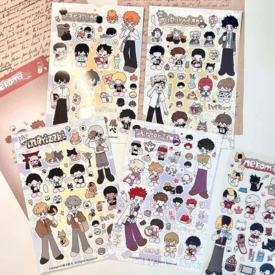 WAKAWAKA Character Stickers Cute Deco Scrapbooking Stationery Sticker Diy Phone Luggage Motorcycle