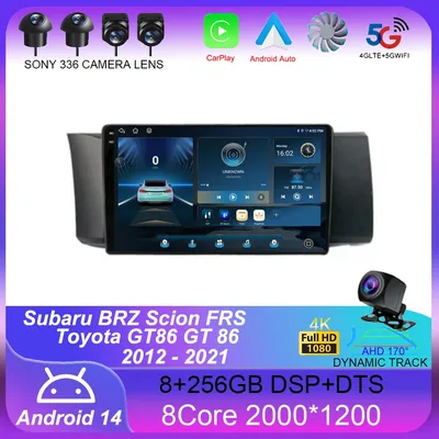 Android 14 For Subaru BRZ Scion FRS Toyota GT86 GT 86 2012 - 2021 LHD RHD Car Radio Mutimedia