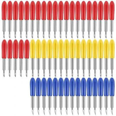 60 Pieces Replacement Cutting Blades For Cricut Explore Air 2/Air 3/Maker, Include 15 Pieces Fine