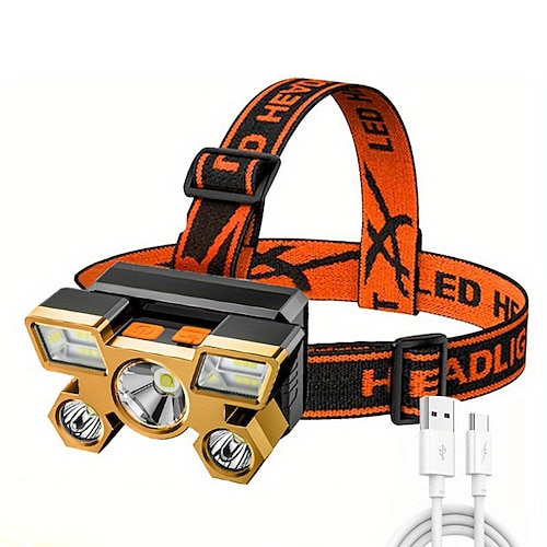 fari a led fari a led impermeabili ricaricabili usb per avventure in campeggio all'aperto